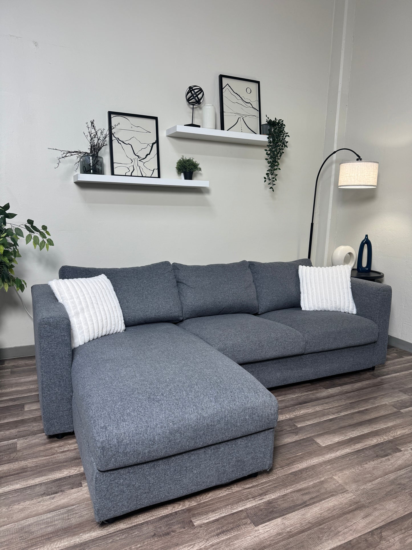 Ikea Gray Sectional Couch with Storage