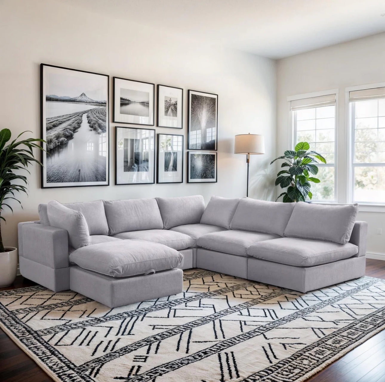 New In Box 6 Piece Comfy Cloud - Light Gray