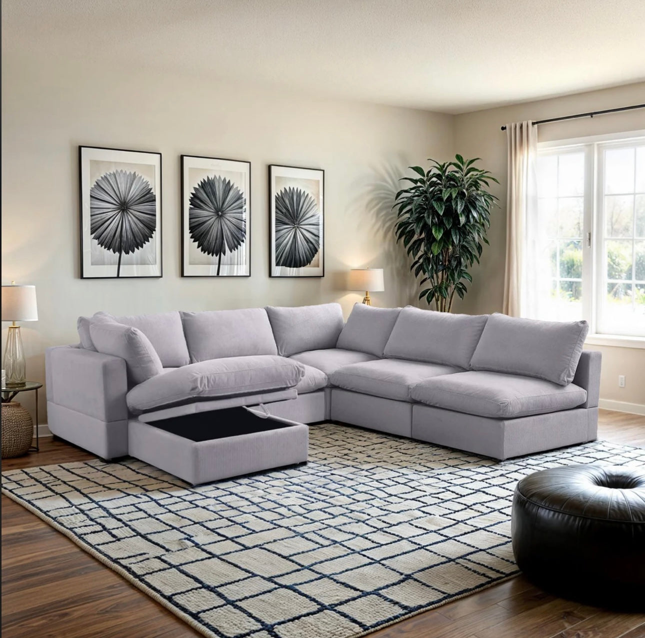 New In Box 6 Piece Comfy Cloud - Light Gray