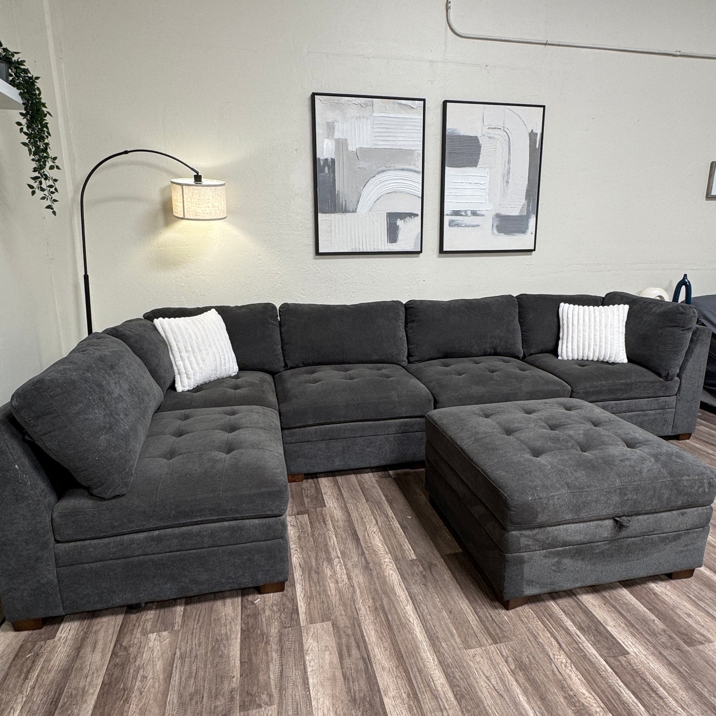 Thomasville Gray Modular Sectional Couch