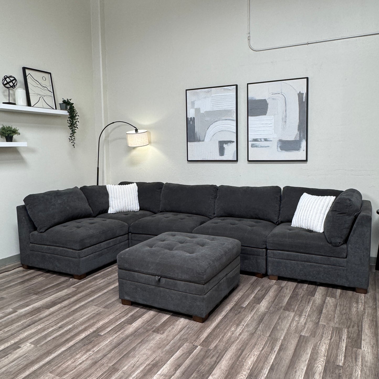 Thomasville Gray Modular Sectional Couch