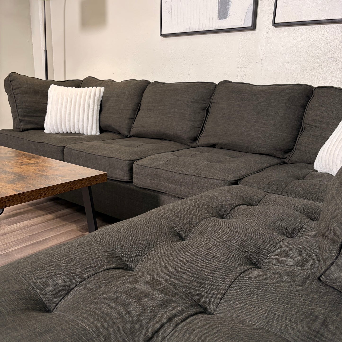 Dark Gray L Shaped Sectional