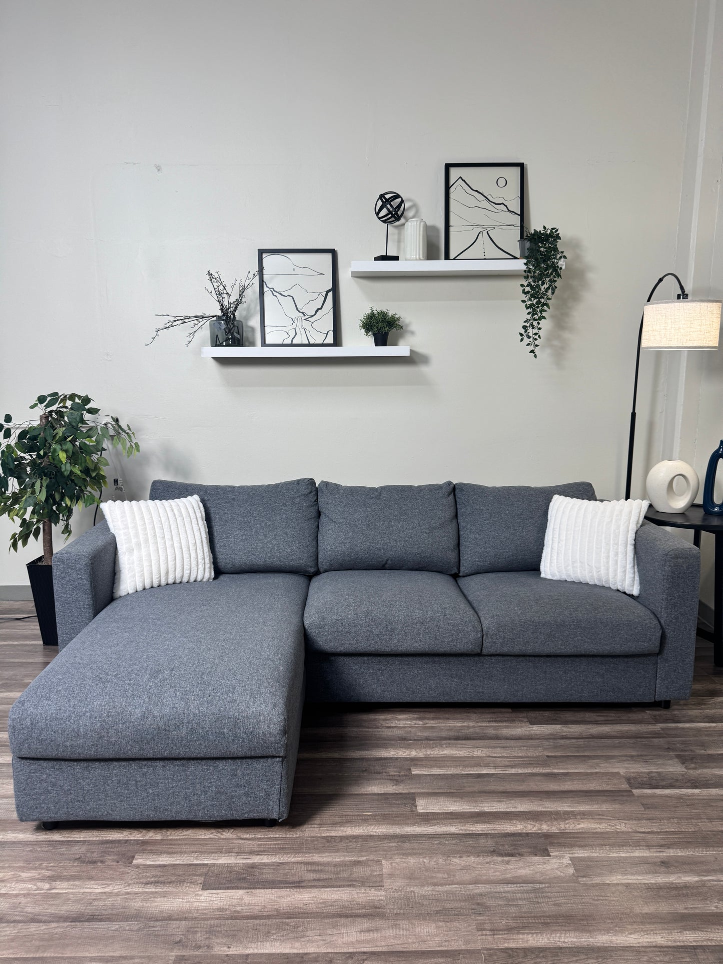 Ikea Gray Sectional Couch with Storage