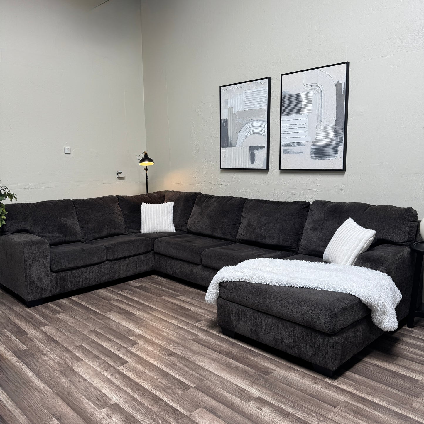 Dark Gray U Shaped Sectional