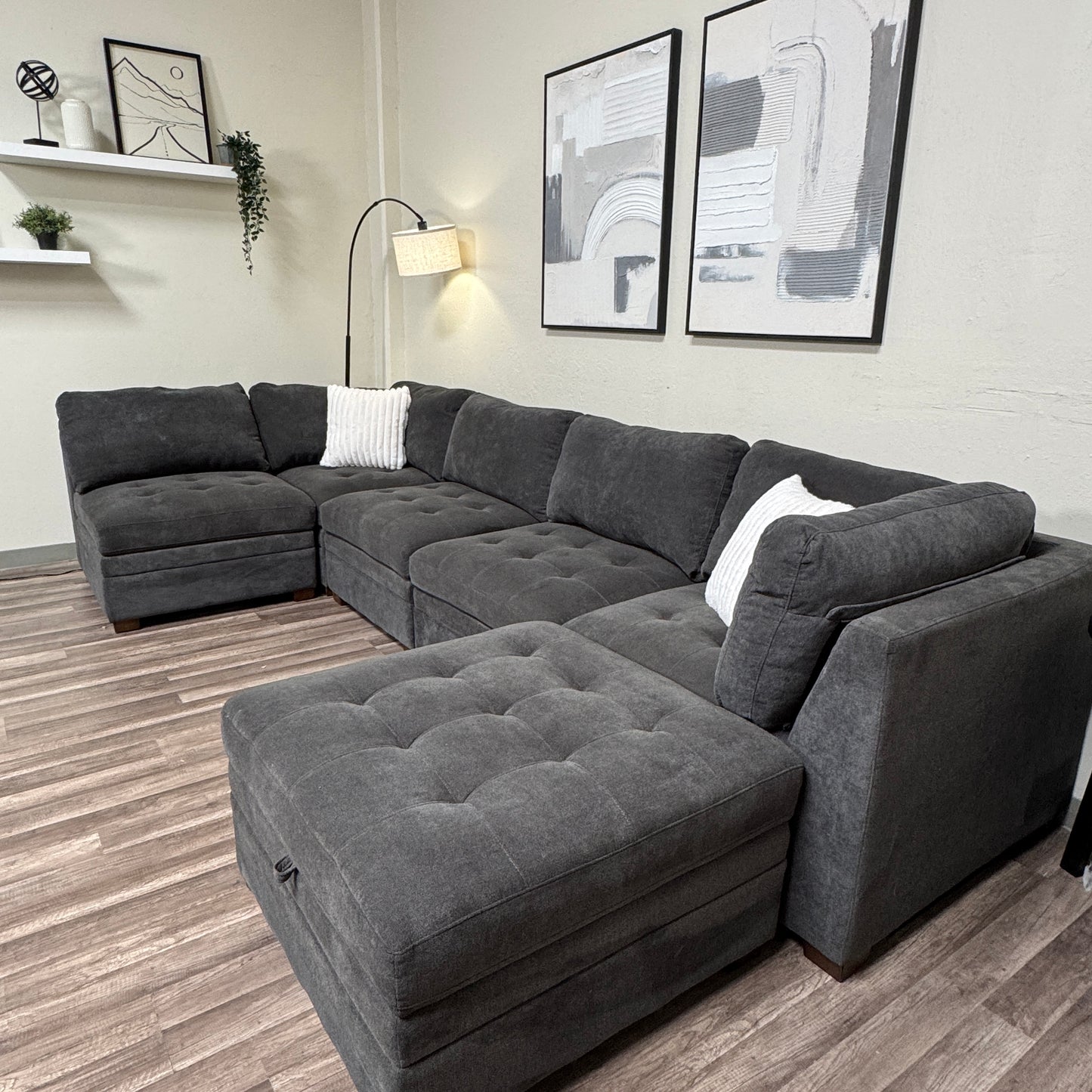 Thomasville Gray Modular Sectional Couch