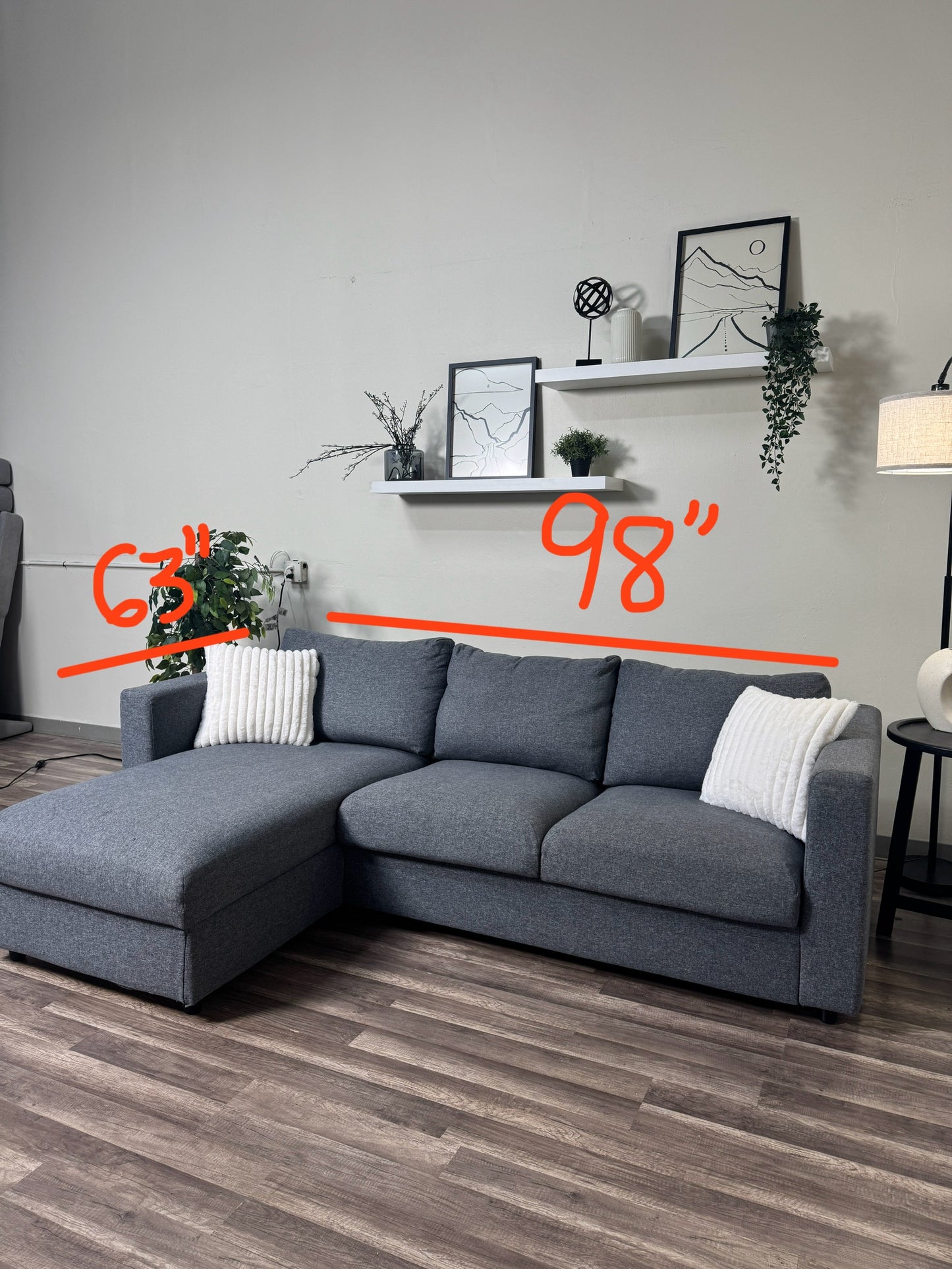 Ikea Gray Sectional Couch with Storage