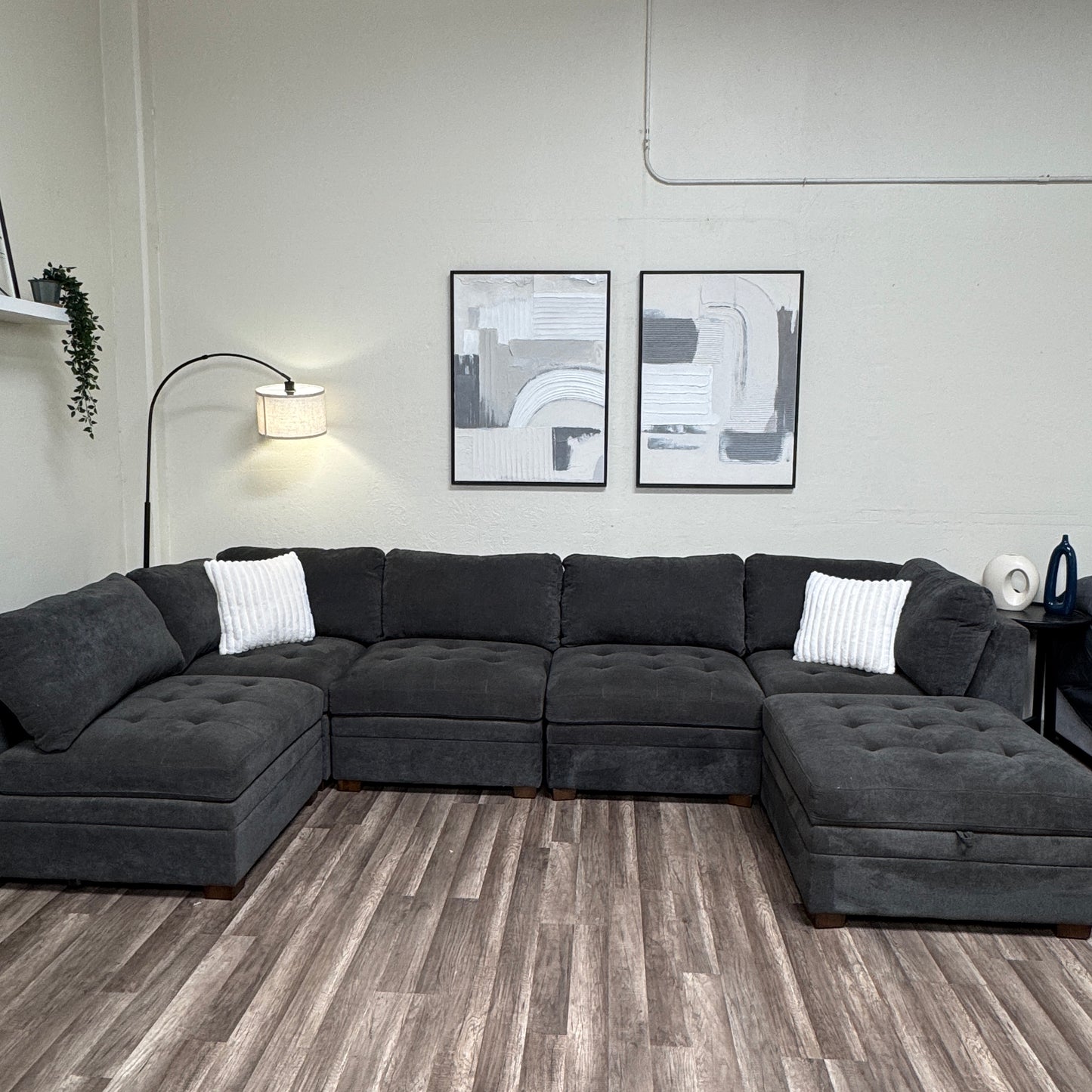 Thomasville Gray Modular Sectional Couch