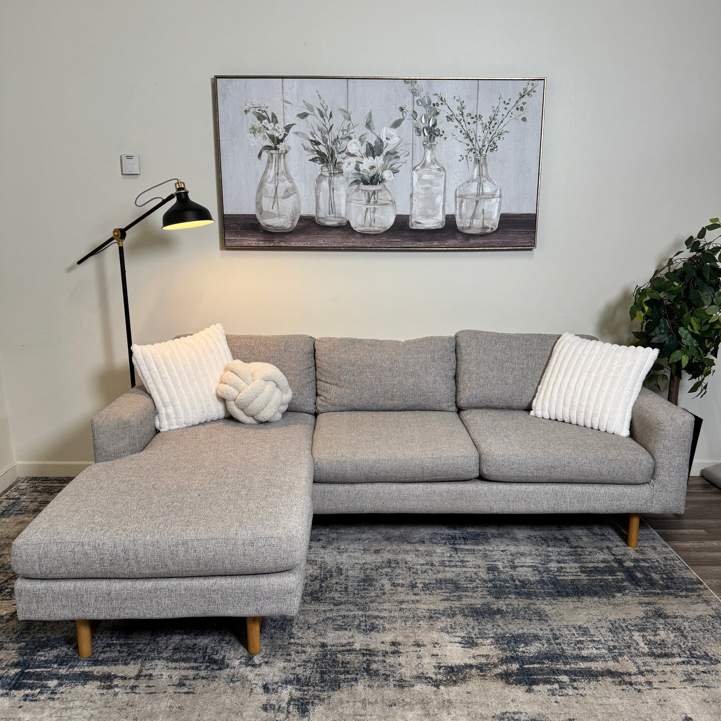 West Elm Gray Sectional Couch