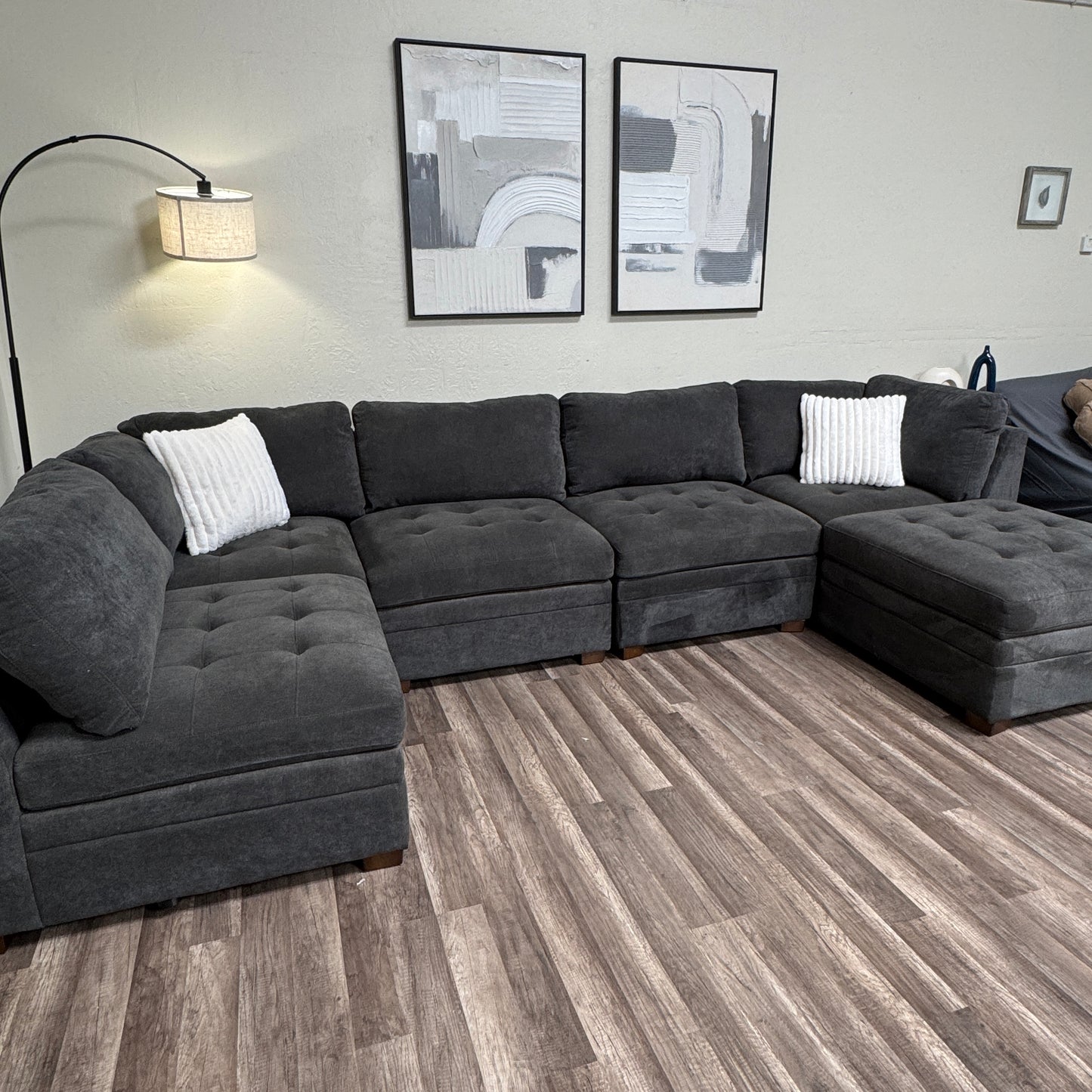 Thomasville Gray Modular Sectional Couch
