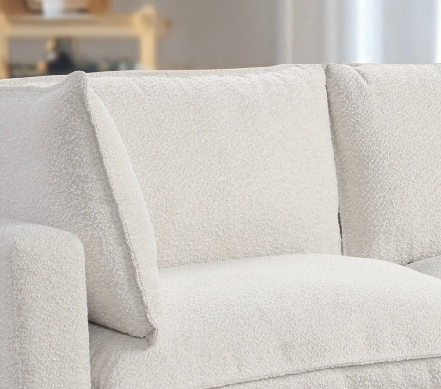 New In Box Cloud Boucle Modular Sectional - 5 Piece