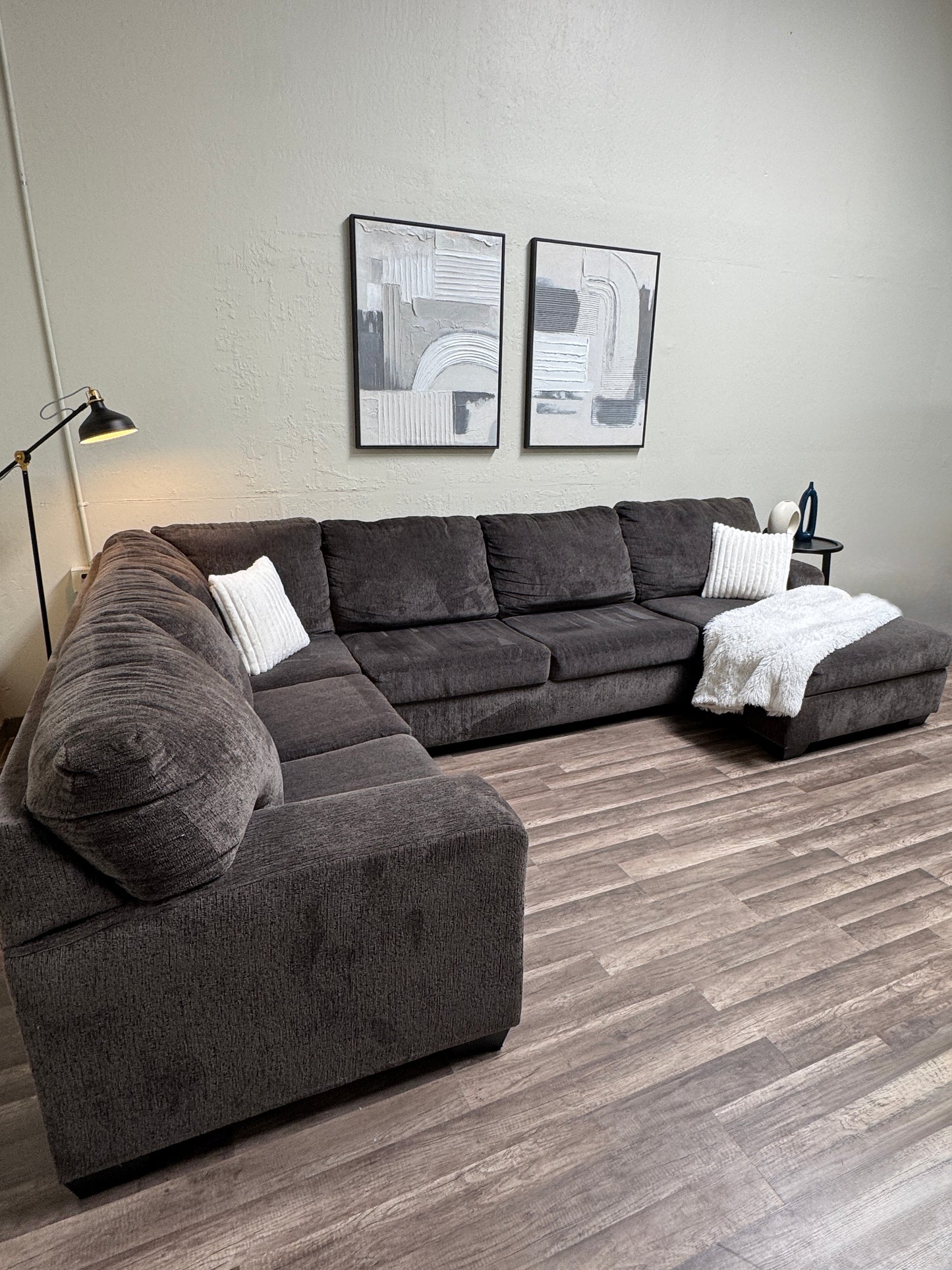 Dark Gray U Shaped Sectional