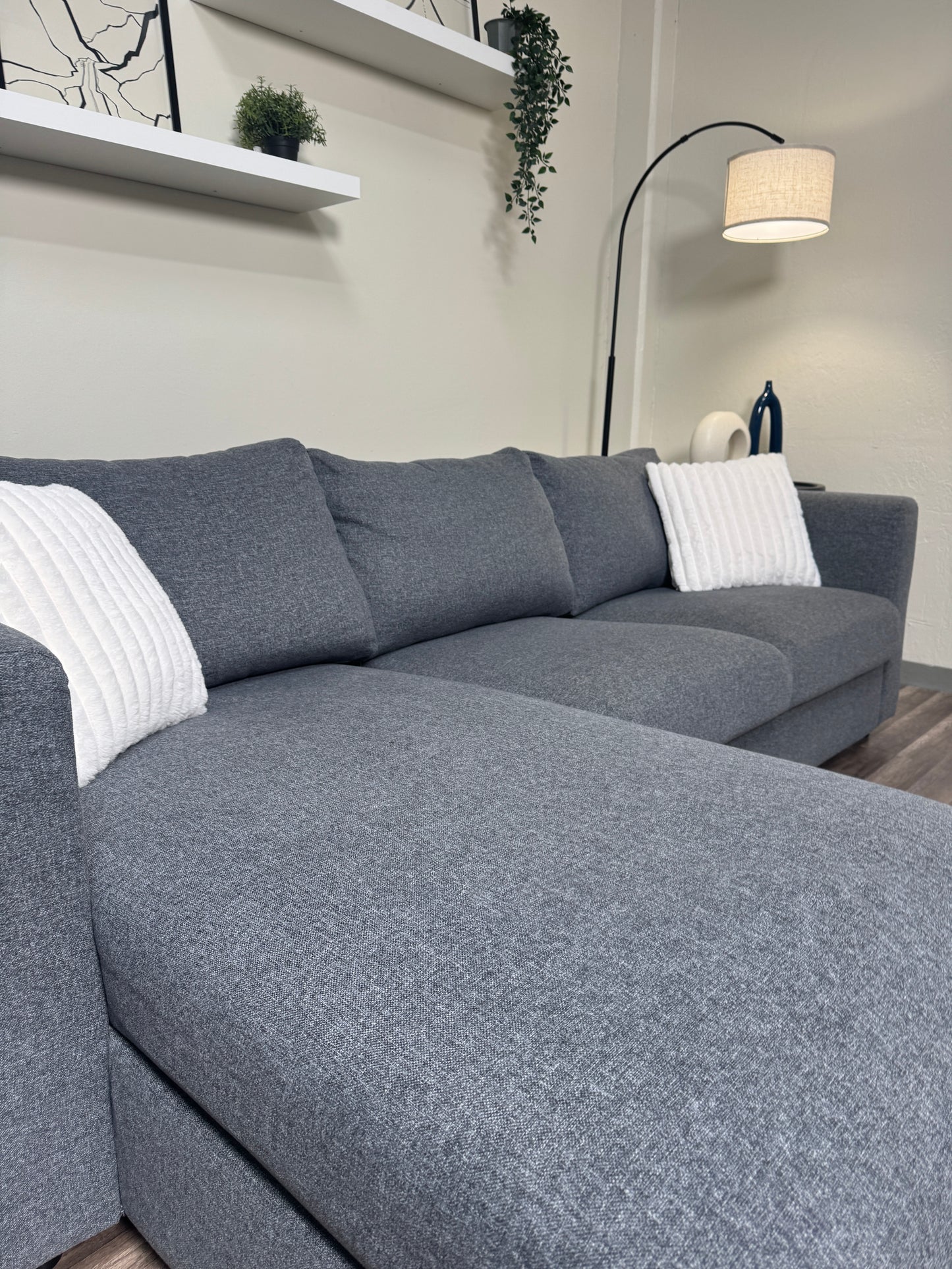Ikea Gray Sectional Couch with Storage