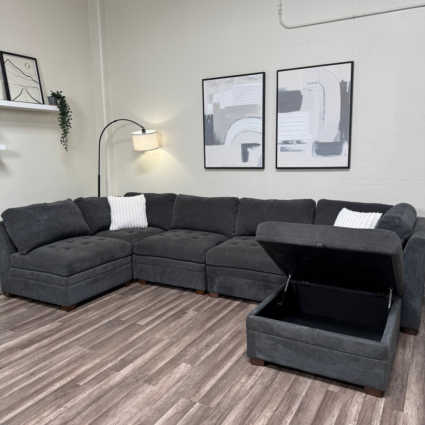 Thomasville Gray Modular Sectional Couch