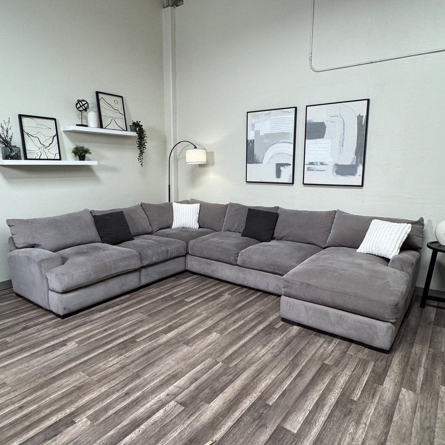 Macys Gray Sectional Couch