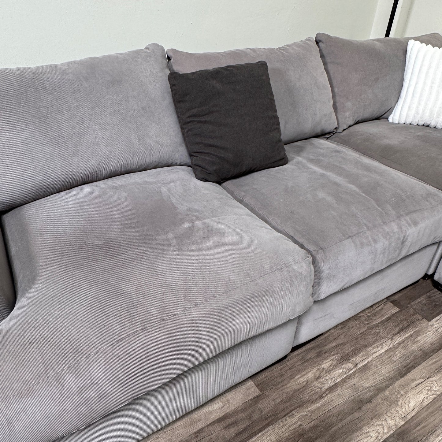 Macys Gray Sectional Couch