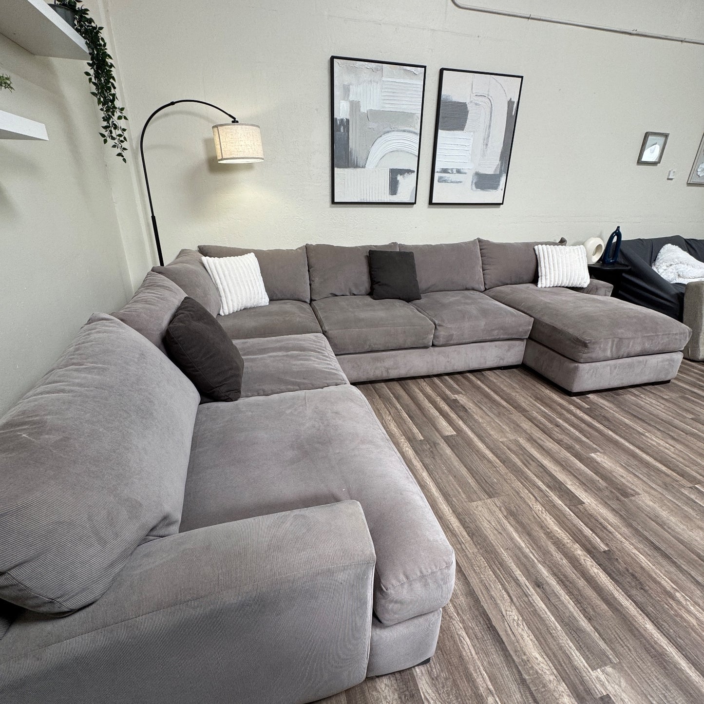 Macys Gray Sectional Couch