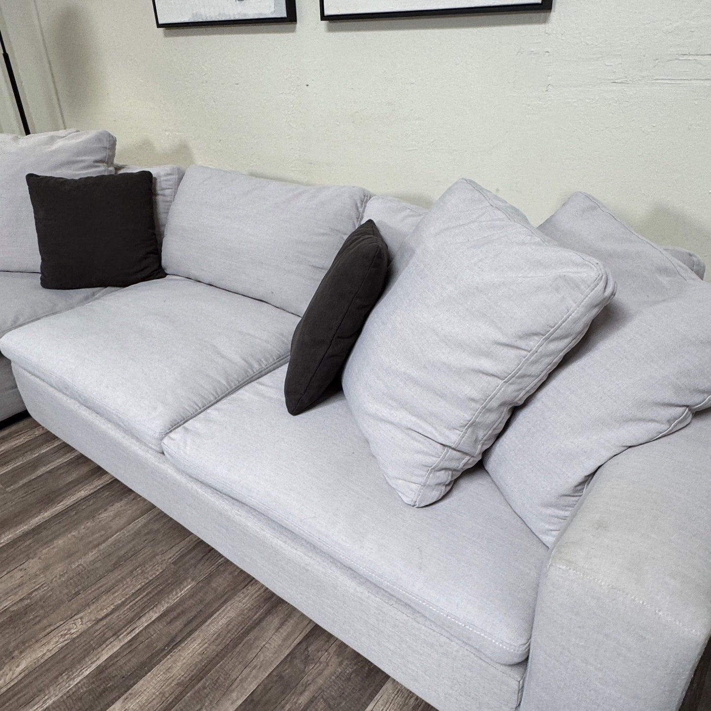 Gray Living Spaces Sectional Couch