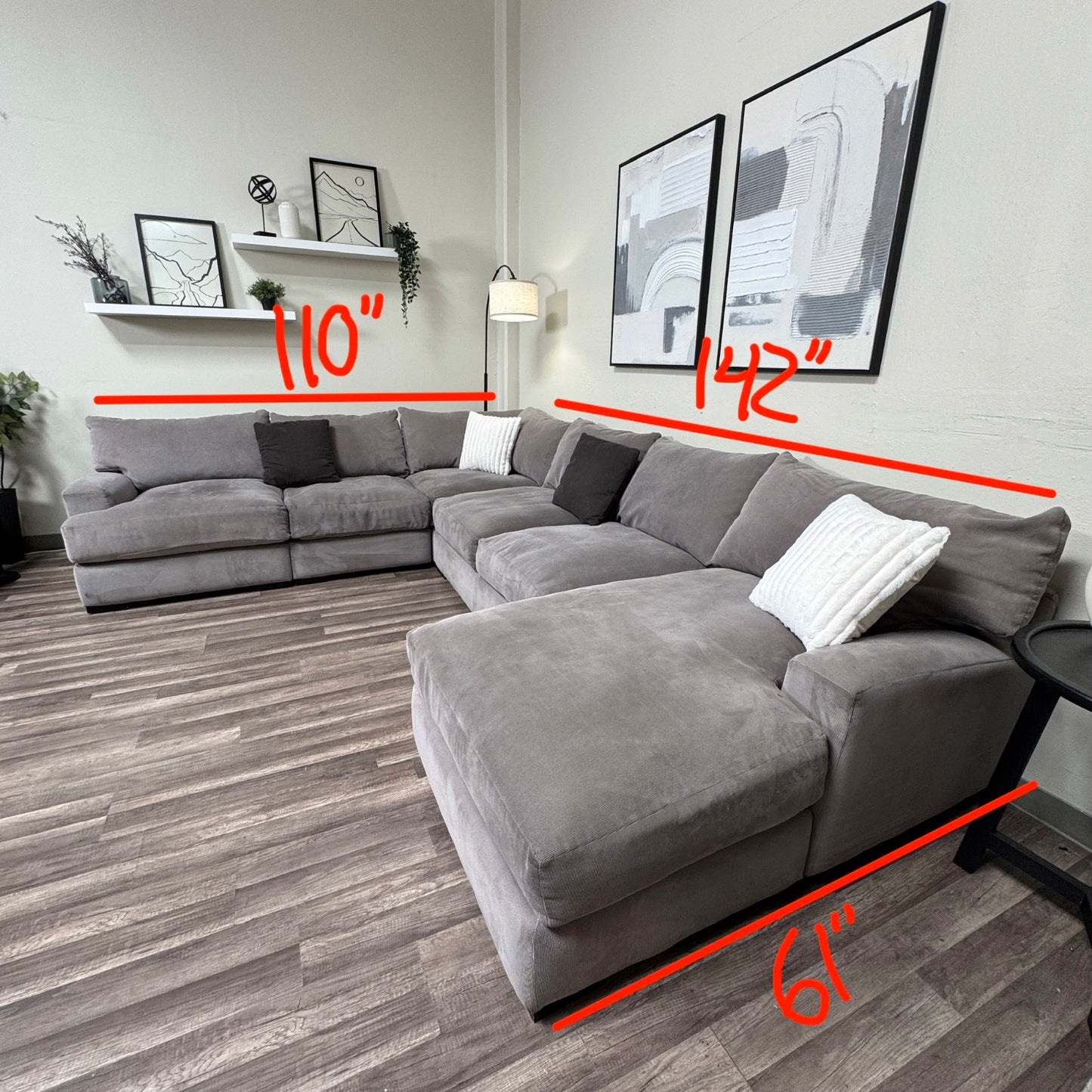 Macys Gray Sectional Couch