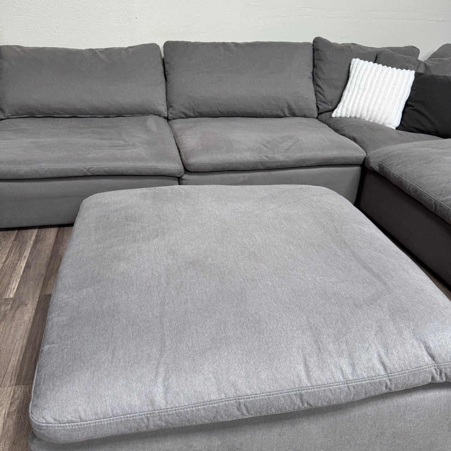 Oversized Gray Modular Sectional Couch