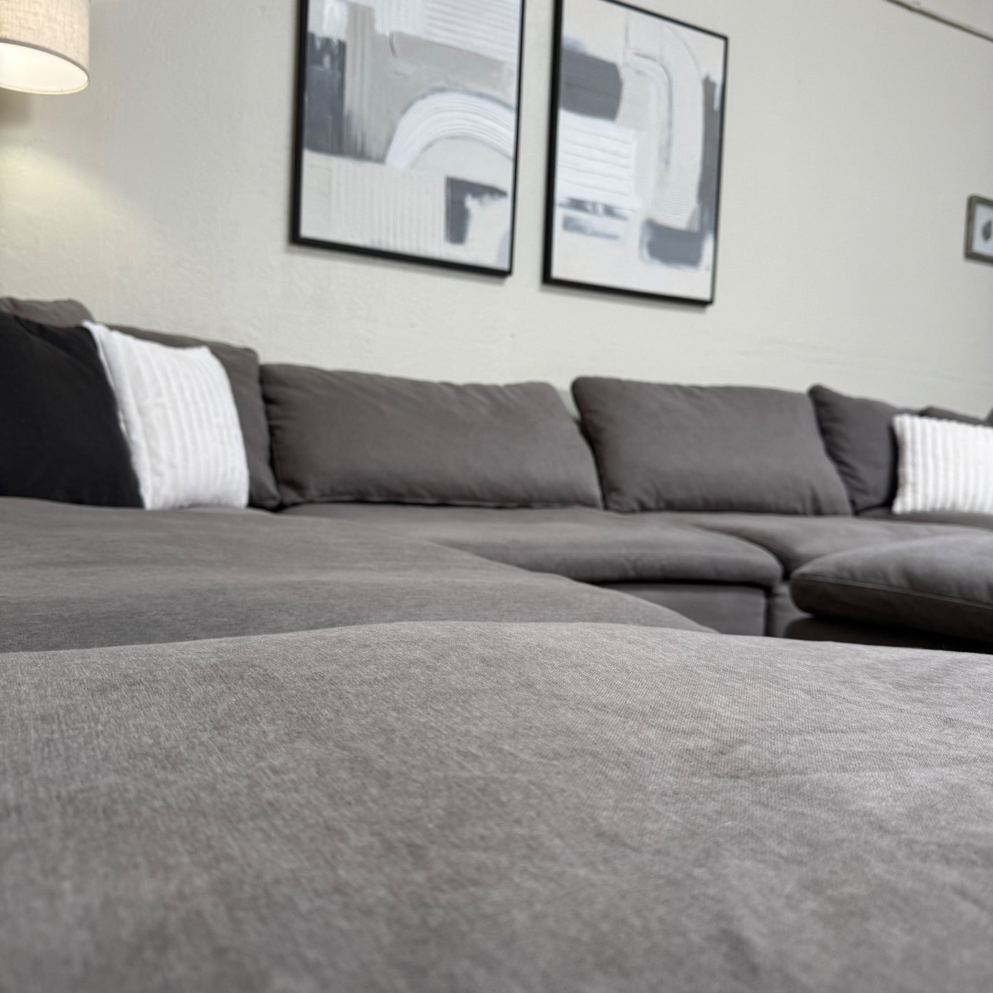 Oversized Gray Modular Sectional Couch