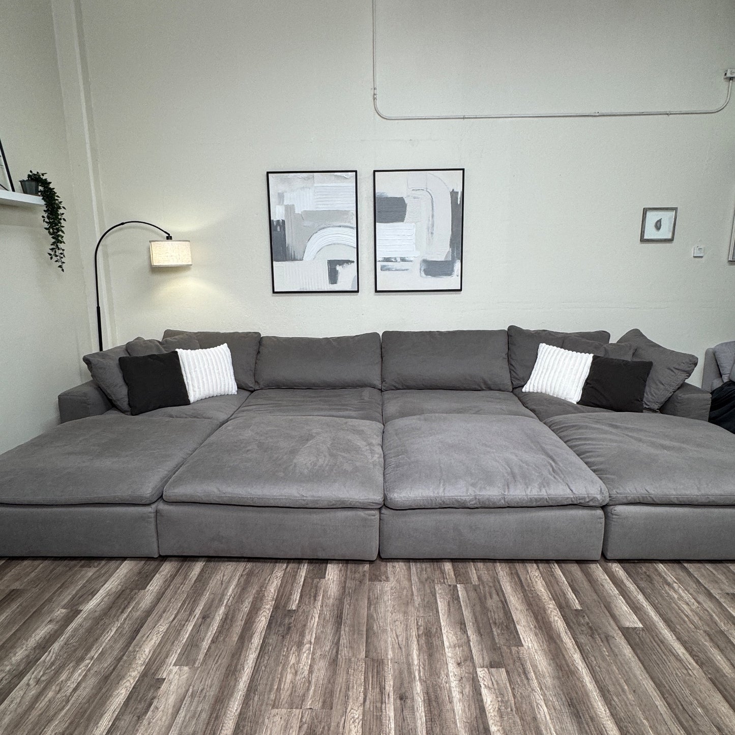 Oversized Gray Modular Sectional Couch