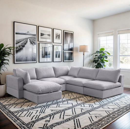 New In Box 6 Piece Comfy Cloud - Light Gray