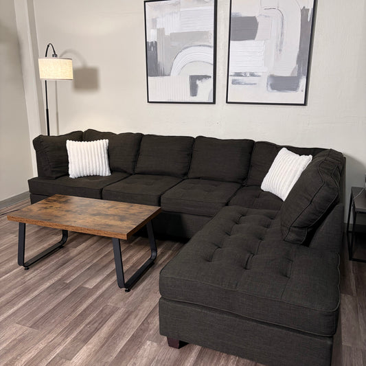 Dark Gray L Shaped Sectional