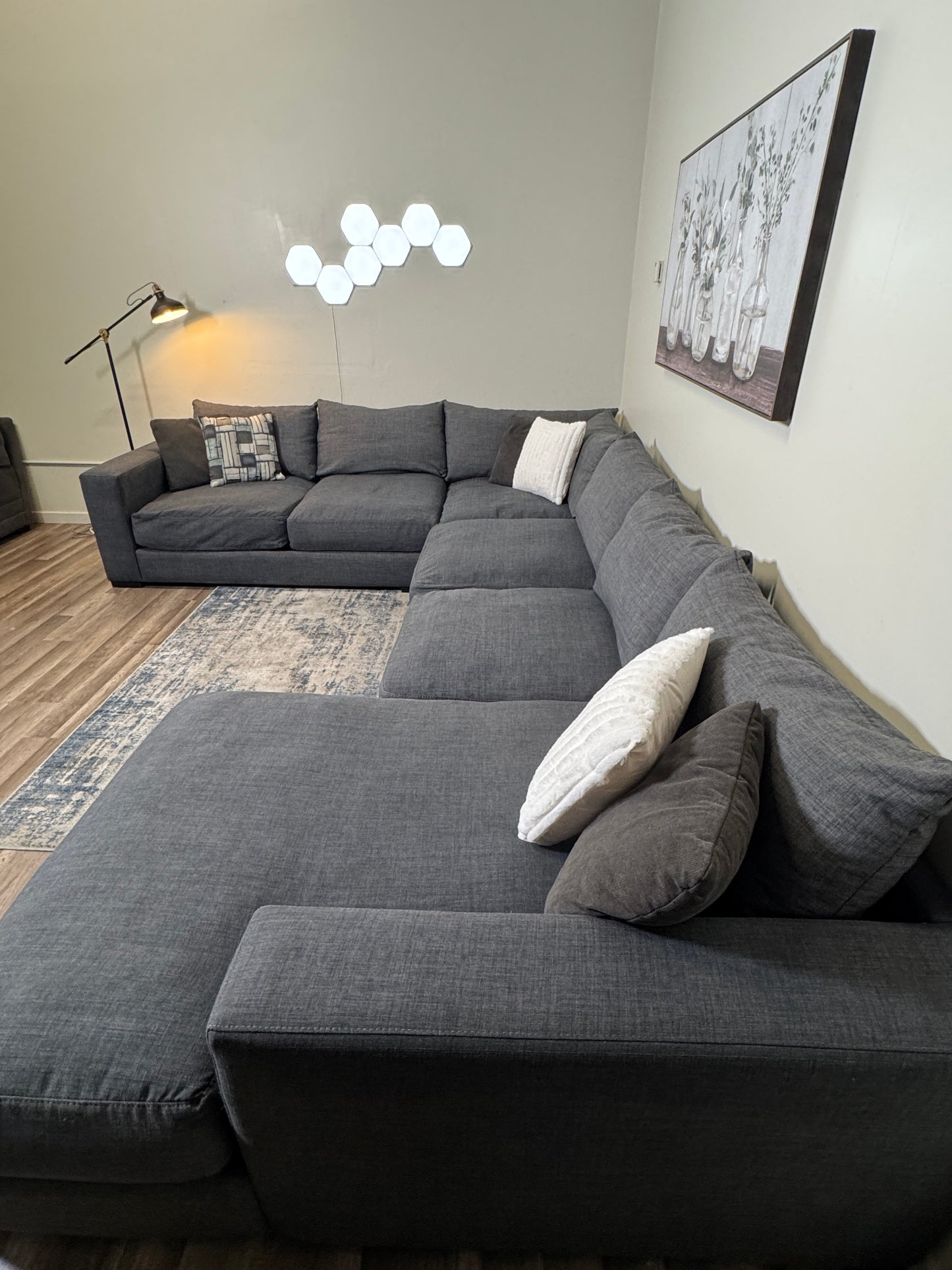 U-Shaped Dark Gray Sectional