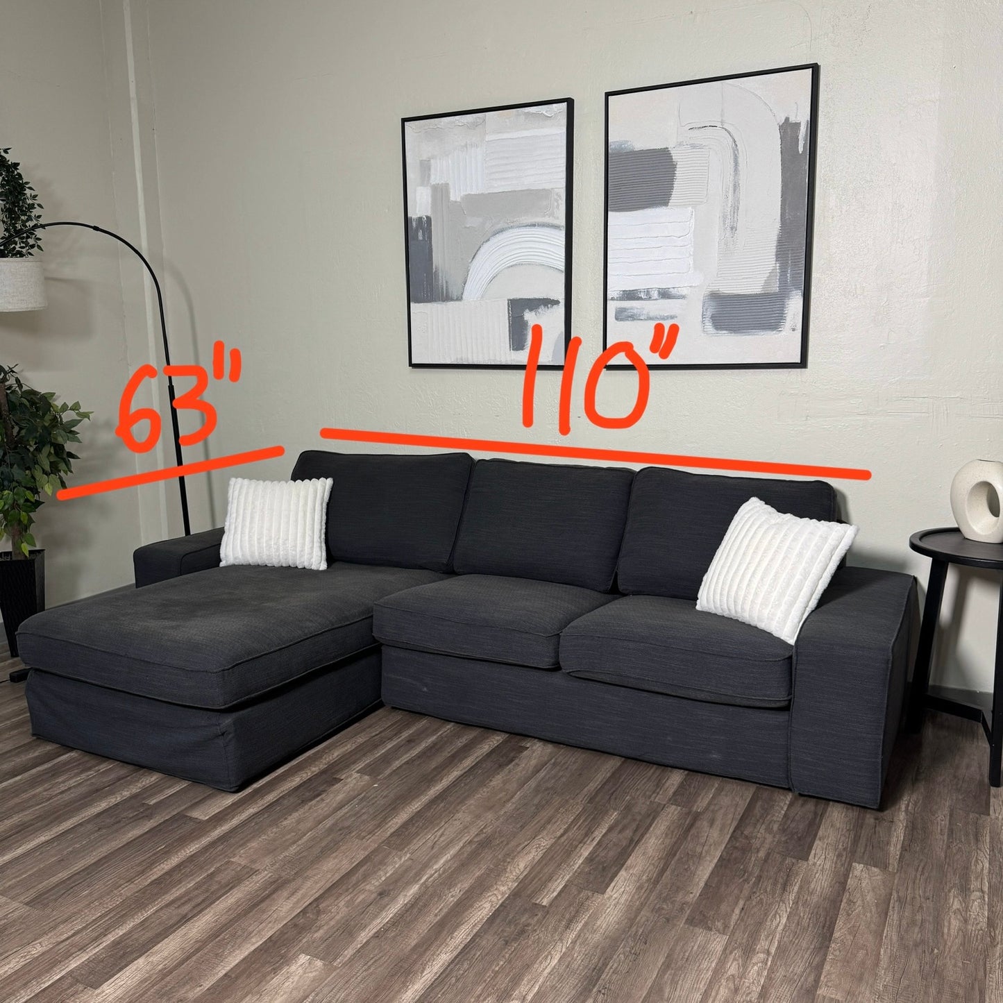 Gray Ikea Kivik Sectional