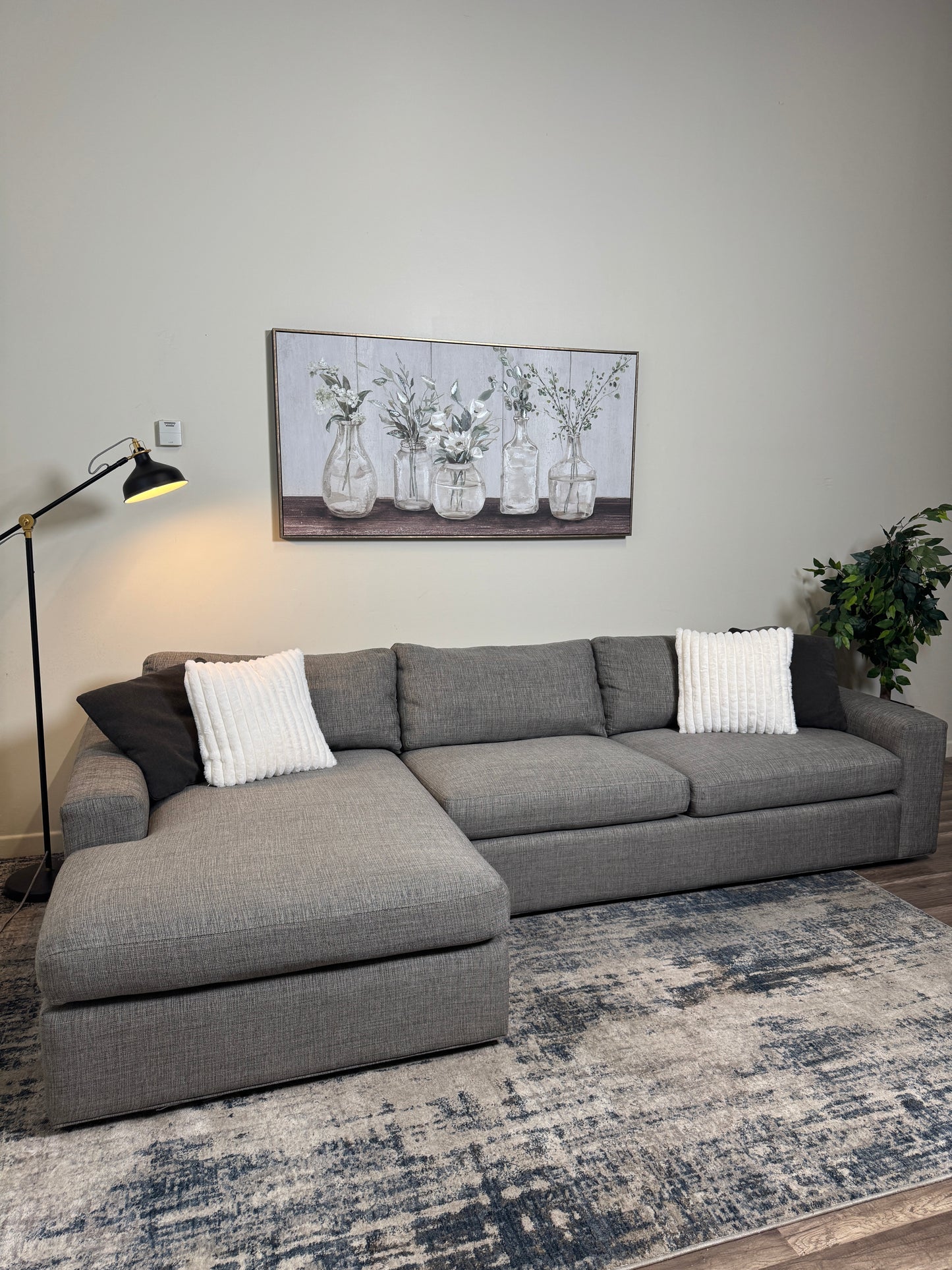 Room and Board Gray Sectional