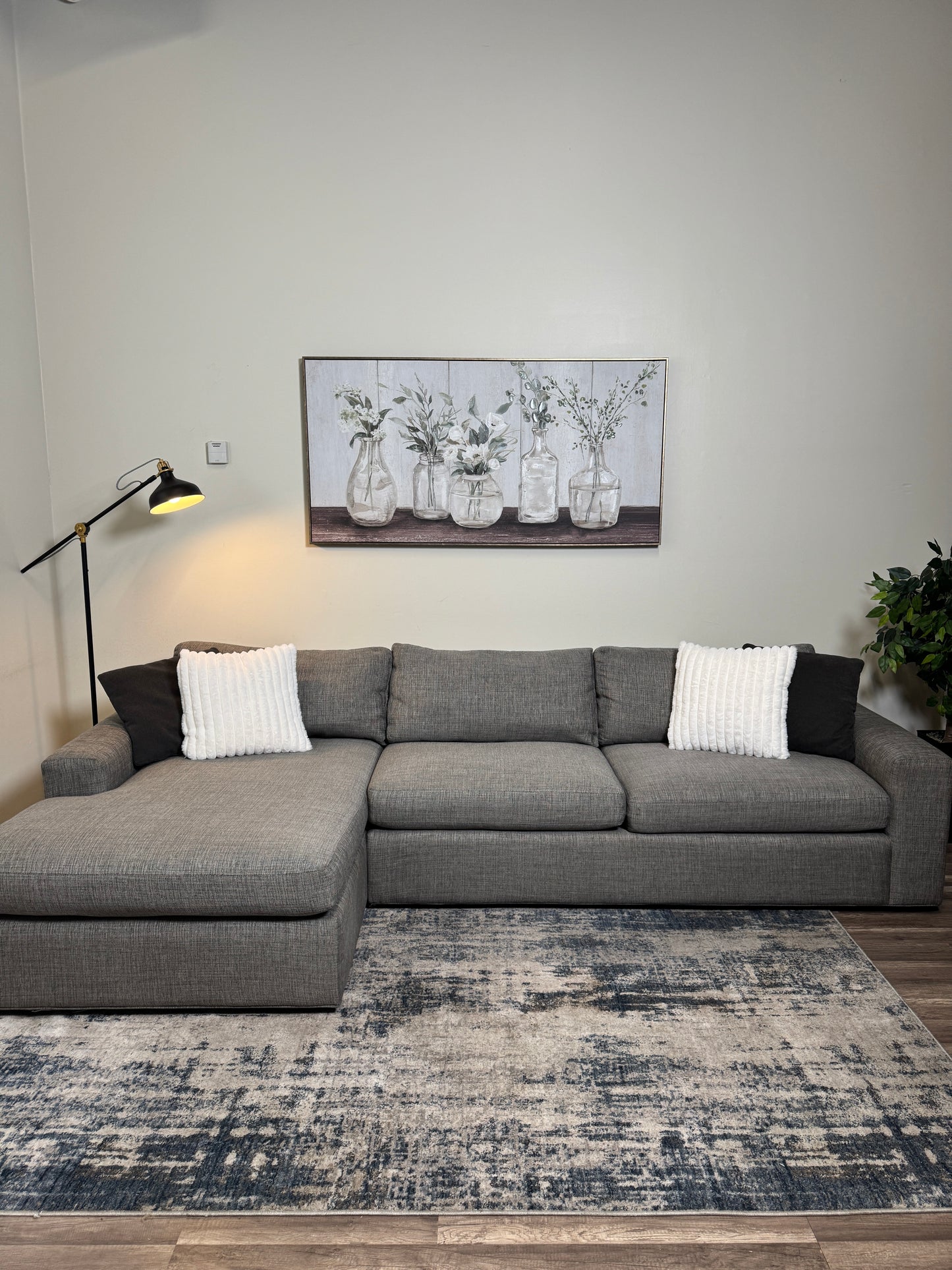 Room and Board Gray Sectional