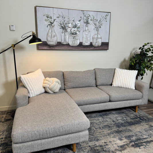 West Elm Gray Sectional Couch
