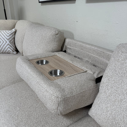 New Atlantic Beige Sectional Sleeper with Storage
