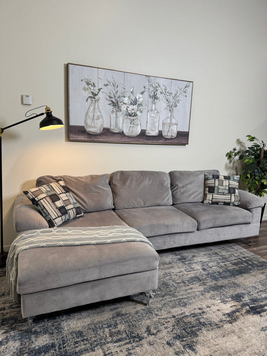 FREE DELIVERY Gray Modern Sectional