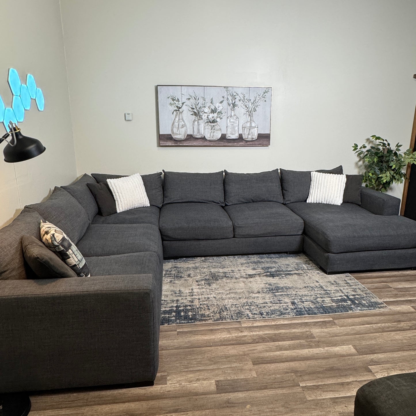 U-Shaped Dark Gray Sectional