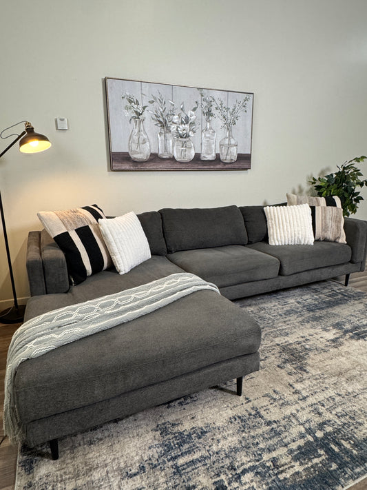 FREE DELIVERY Dark Gray Sectional Couch