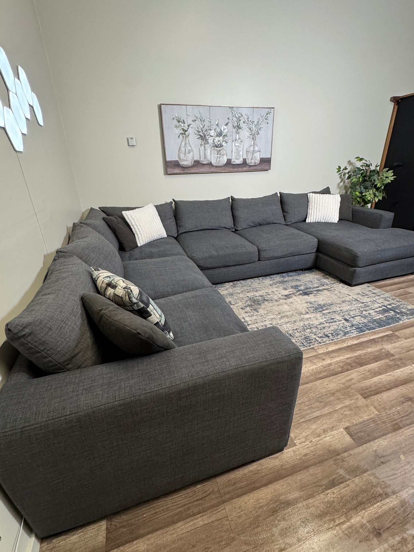 U-Shaped Dark Gray Sectional