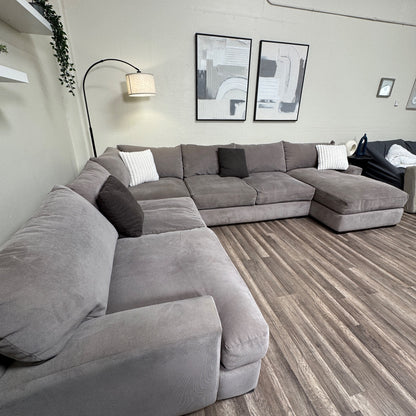 Macys Gray Sectional Couch