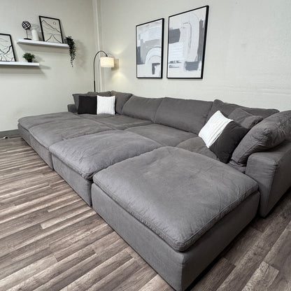 Oversized Gray Modular Sectional Couch
