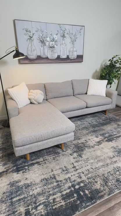 West Elm Gray Sectional Couch