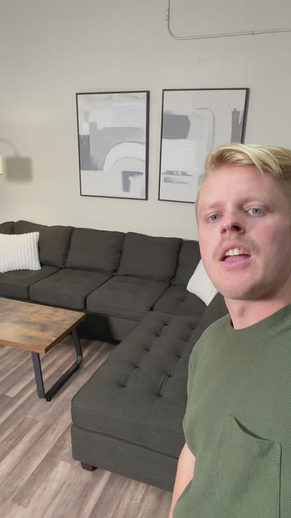 Dark Gray L Shaped Sectional