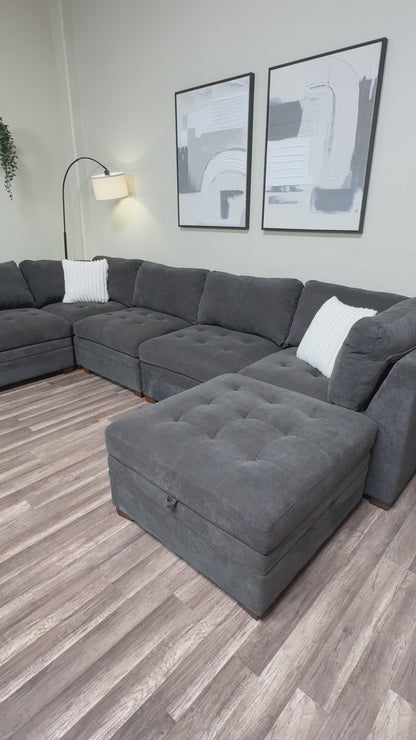 Thomasville Gray Modular Sectional Couch